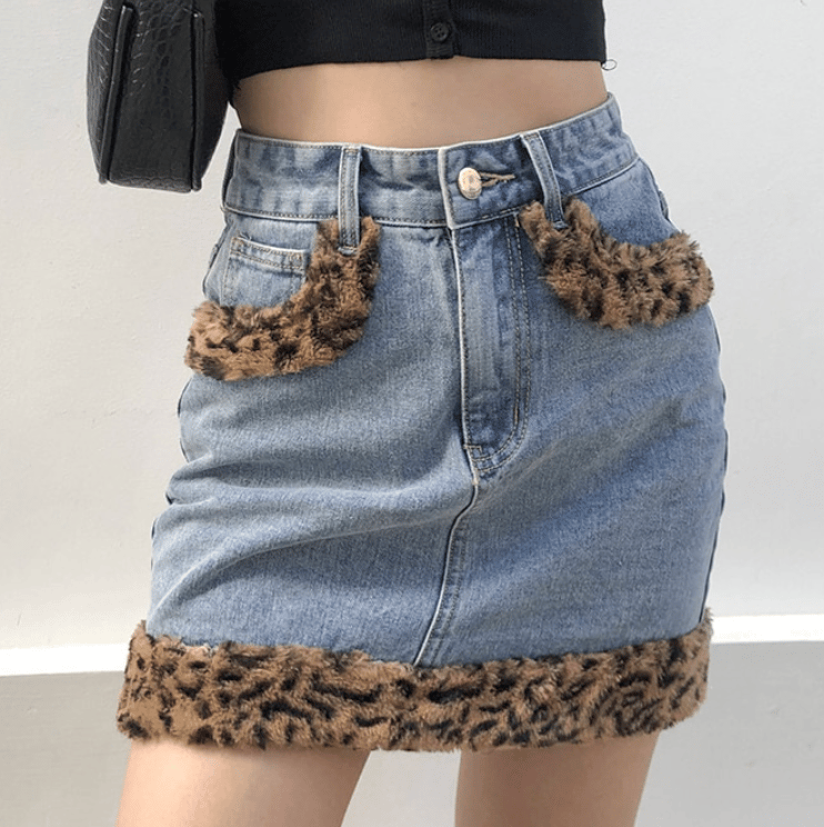 Cheetah 2024 skirt denim